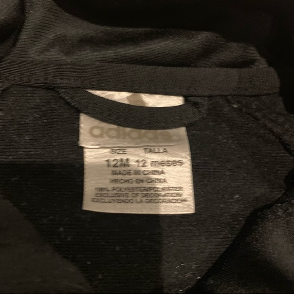 ADIDAS Black & White Zip up Jacket 12 months - Picture 4 of 5